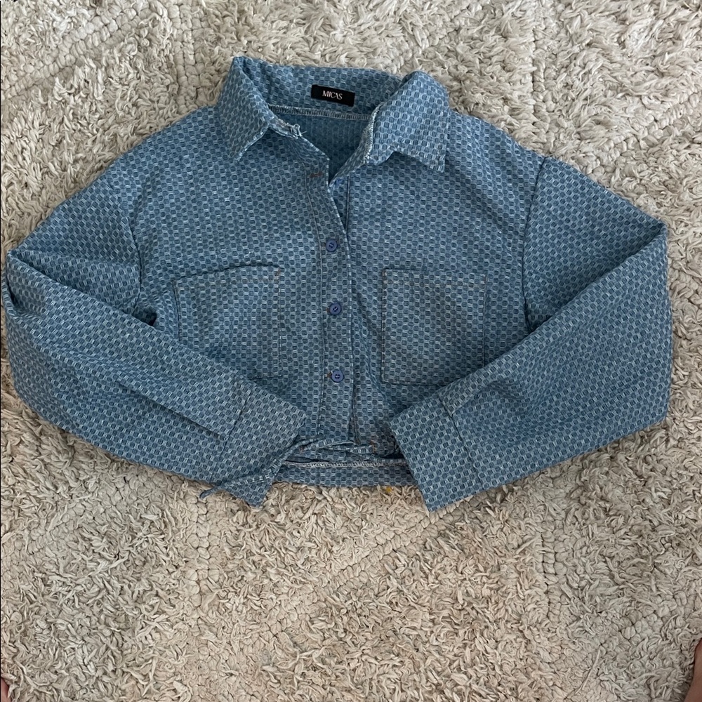 Blue Patterned Jean Set - Picture 2 of 7